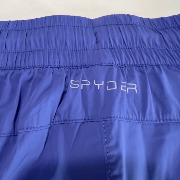 ✨SPYDER Active women 2-in-1 Running Training Shorts L Blue Stretch Liner gym - Picture 7 of 7